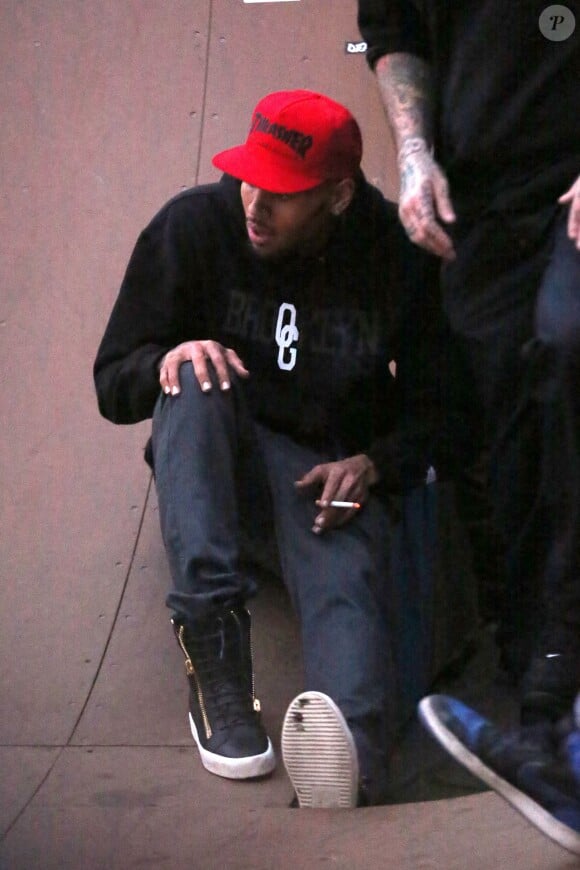 Chris Brown à West Hollywood, le 22 décembre 2013.