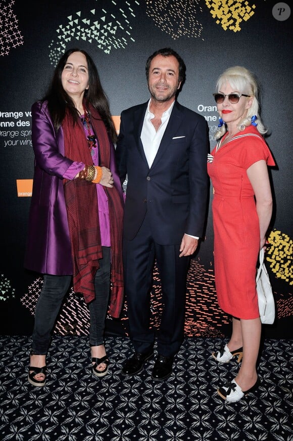 Nathalie Garçon, Bernard Montiel et Fifi Chachnil - Soirée 'Orange Vous Donne Des Ailes' au Pavillon Vendôme lors de la remise des prix du Concours Jeunes Designers d'Orange à Paris le 1er avril 2014.