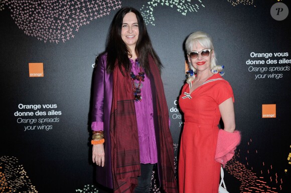 Nathalie Garçon et Fifi Chachnil - Soirée 'Orange Vous Donne Des Ailes' au Pavillon Vendôme lors de la remise des prix du Concours Jeunes Designers d'Orange à Paris le 1er avril 2014.