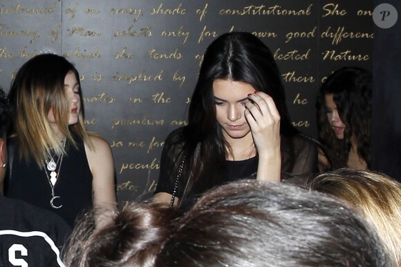Selena Gomez retrouve Kylie Jenner et Kendall Jenner pour l'anniversaire du fils de P.Diddy à Los Angeles, le vendredi 4 avril 2014.