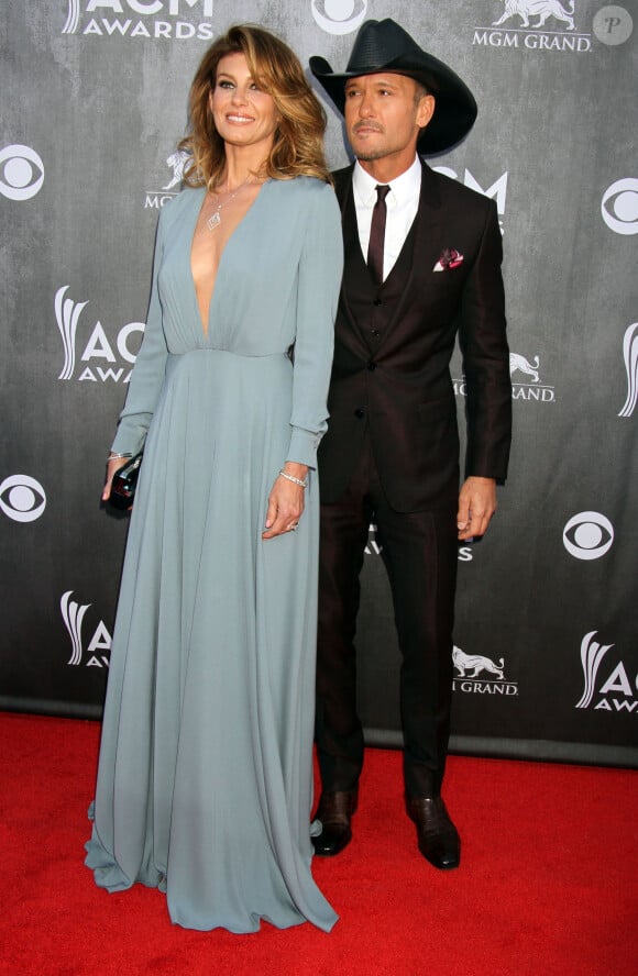 Faith Hill et son mari Tim McGraw à la cérémonie des Academy of Country Music Awards à Las Vegas, le 6 avril 2014.