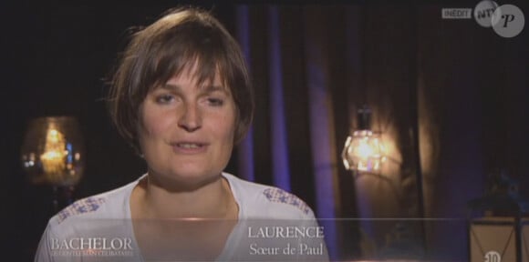 Laurence, l'une des soeurs de Paul (Bachelor, le Gentleman célibataire - épisode 7 diffusé le lundi 7 avril 2014 sur NT1.)