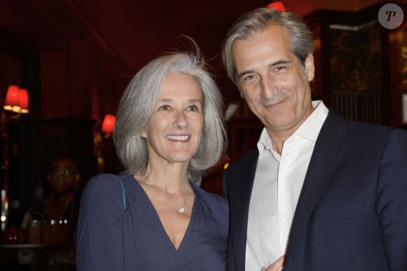 Tatiana de Rosnay et son mari Nicolas assistent à la soirée du prix de la Closerie des Lilas 2014 à Paris, le 8 avril 2014.