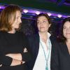 Cécilia Attias, Daphné Roulier et Mazarine Pingeot lors de la soirée du prix de la Closerie des Lilas 2014 à Paris, le 8 avril 2014.