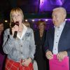 Lola Lafon (prix de la Closerie des Lilas 2014) et Miroslav Siljegovic lors de la soirée du prix de la Closerie des Lilas 2014 à Paris, le 8 avril 2014.
