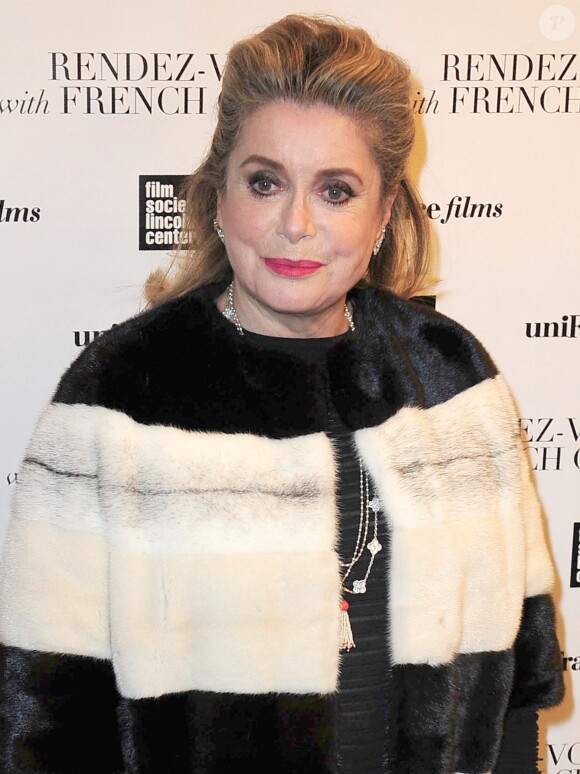 Catherine Deneuve lors de l'avant-première du film "Elle s'en va" avec le cinéma Français à New York le 6 mars 2014