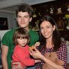 Exclusif - Adeline Blondieau, son fils Aïtor et sa fille Wilona lors d'un goûter de Pâques "Tout Chocolat" à l'Hôtel de Vendôme à Paris le 9 avril 2014.