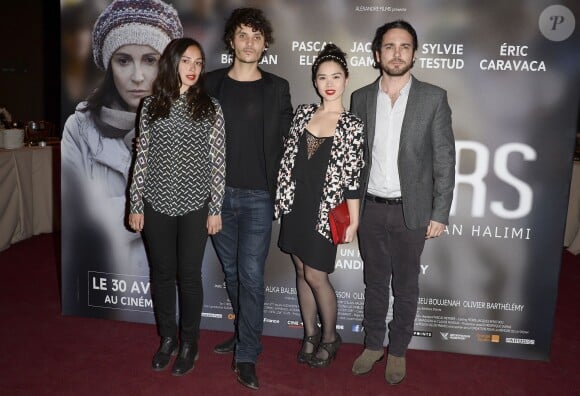 Alka Balbir, Tom Hygreck, Audrey Giacomini et Matthieu Boujenah lors de l'avant-première du film "24 jours" au cinéma Gaumont Marignan à Paris, le 10 avril 2014