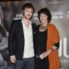 Anny Duperey et son fils Gaël Giraudeau lors de l'avant-première du film "24 jours" au cinéma Gaumont Marignan à Paris, le 10 avril 2014