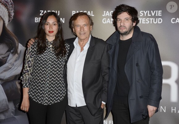 Alka Balbir, Alexandre Arcady et Eric Caravaca lors de l'avant-première du film "24 jours" au cinéma Gaumont Marignan à Paris, le 10 avril 2014