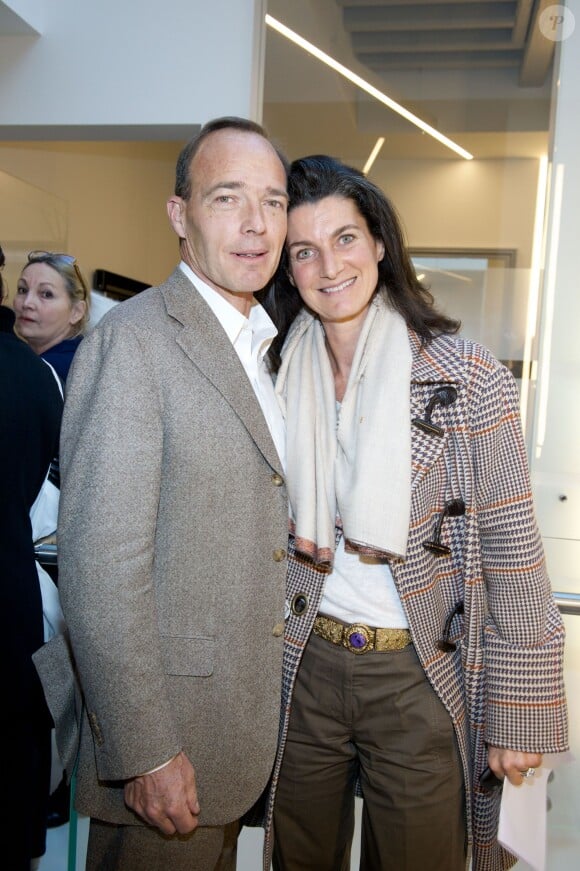 Exclusif - Christophe Clamageran et sa femme Elvire - Soirée d'ouverture du C White, à Paris, le 10 avril 2014.