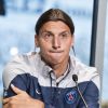 Zlatan Ibrahimovic en conférence de presse à Stockholm le 22 juillet 2013.