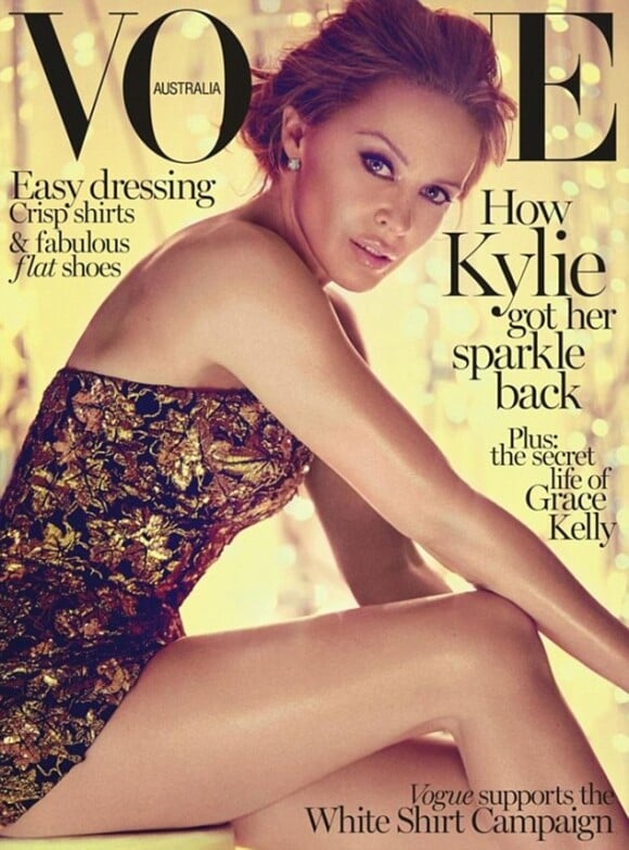 Kylie Minogue en couverture du magazine Vogue, édition australienne, mai 2014.