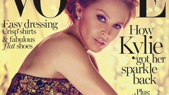Kylie Minogue : Sublime et très, très gold... La star s'affiche en couv' de Vogue