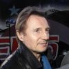 Liam Neeson interrogé par la presse pour son soutien au maintien des attelages de chevaux à Central Park, à New York, le 9 mars 2014.