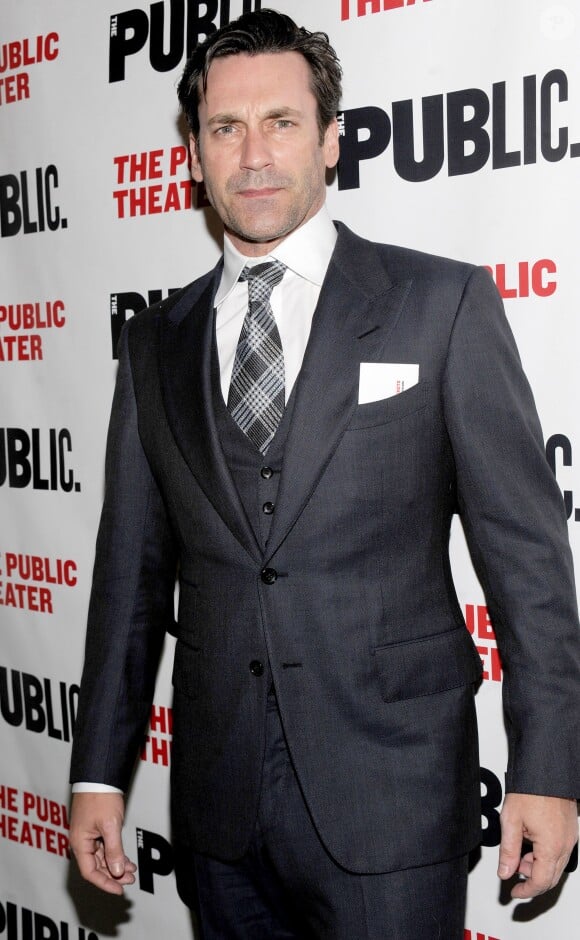 Jon Hamm au Public Theater à New York le 15 avril 2014.
