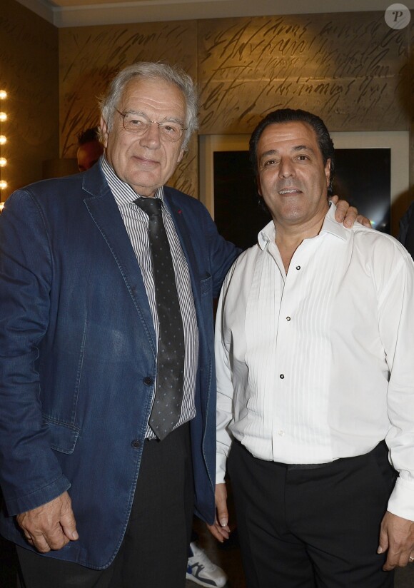 Michel Chevalet et Chico au concert de Chico & The Gypsies à l'Olympia à Paris, le 15 avril 2014.