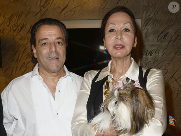 Chico et sa femme Radha au concert de Chico & The Gypsies à l'Olympia à Paris, le 15 avril 2014.