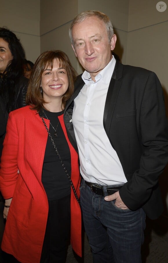 Yann Queffélec et sa femme Servane lors du concert de Chico & The Gypsies à l'Olympia à Paris, le 15 avril 2014.