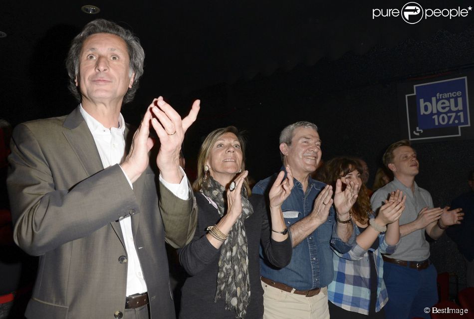  Patrick de Carolis et sa femme Carol-Anne, Martin Lamotte et sa fille Manon, Alex Lutz lors du concert de Chico &amp;amp; The Gypsies &amp;agrave; l&#039;Olympia &amp;agrave; Paris, le 15 avril 2014. 