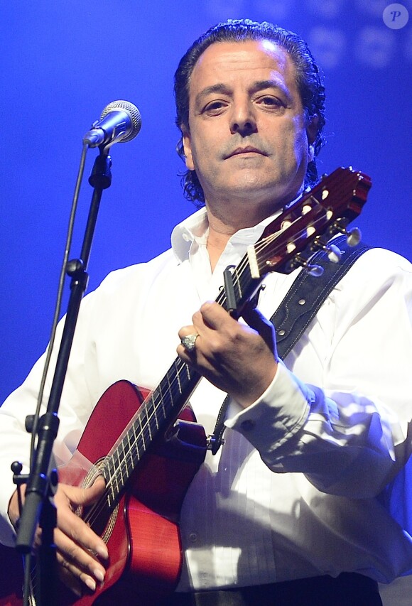Chico lors du concert de Chico & The Gypsies à l'Olympia à Paris, le 15 avril 2014.