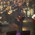  Kema, Mounin et Chico lors du concert de Chico &amp; The Gypsies &agrave; l'Olympia &agrave; Paris, le 15 avril 2014. 