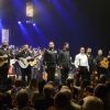 Rey, Babato, Kema, Joseph Gautier, Mounin et Chico lors du concert de Chico & The Gypsies à l'Olympia à Paris, le 15 avril 2014.
