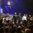  Rey, Babato, Kema, Joseph Gautier, Mounin et Chico lors du concert de Chico &amp; The Gypsies &agrave; l'Olympia &agrave; Paris, le 15 avril 2014. 