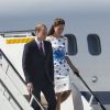 Arrivée royale pour le prince William et Kate Catherine Middleton, duchesse de Cambridge, qui sont allés visiter la base Amberley de la RAAF (Royal Australian Air Force) lors de leur voyage en Australie et Nouvelle-Zélande. Le 19 avril 2014