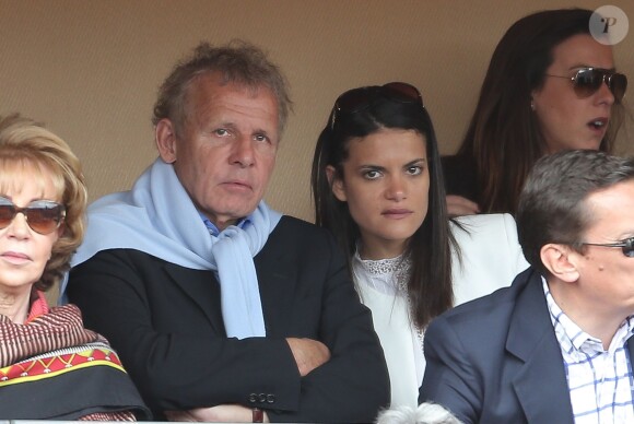Patrick Poivre d'Arvor et une amie au Rolex Masters de Monte-Carlo à Monaco le 19 avril 2014