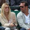 Estelle Lefébure et son compagnon Pascal Ramette au Rolex Masters de Monte-Carlo à Monaco le 19 avril 2014