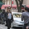 Miranda Kerr sur le tournage du clip Sunny Side Up pour LOVE. New York, le 8 avril 2014.