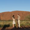 Kate Middleton et le prince William ont pu admirer le site d'Uluru (ou Ayers Rock), le 22 avril 2014, en Australie.