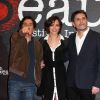 Yvan Attal, Bérénice Bejo et Eric Barbier lors de la présentation du film en compétition Le dernier diamant au 6e Festival International du Film Policier de Beaune le 3 avril 2014.