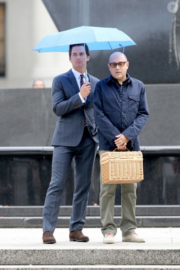 Matt Bomer et Willie Garson sur le tournage de FBI : Duo très spécial, le 19 août 2013 à New York.
