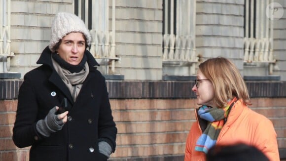 Jodie Foster et son amoureuse Alexandra Hedison dans les rues de New York le 19 janvier 2014