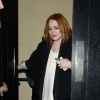 Lindsay Lohan quitte le club Upmarket Chiltern Firehouse à Londres, le 27 avril 2014.