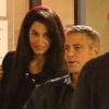 George Clooney et Amal Alamuddin lors d'un dîner avec John Krasinski et sa femme Emily Blunt le 27 mars 2014 à Los Angeles