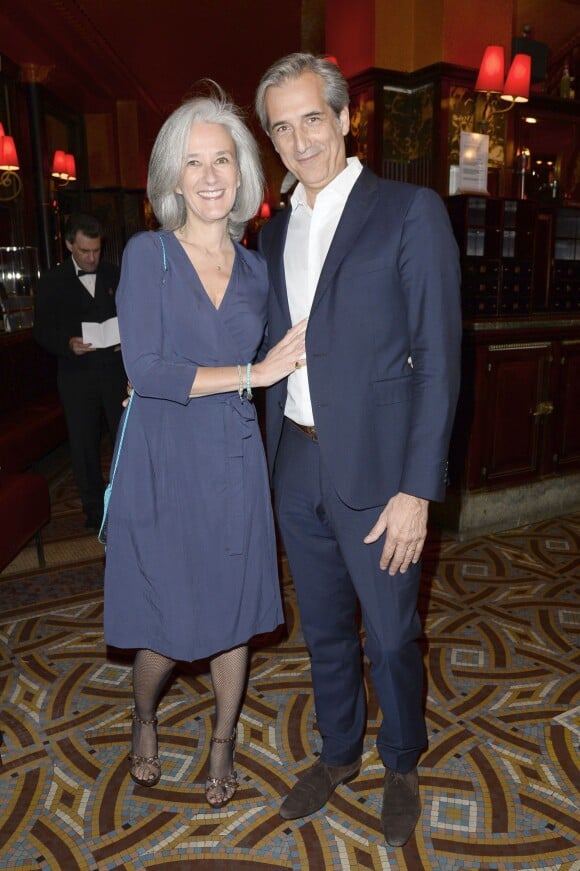 Tatiana de Rosnay et son mari Nicolas à l'occasion du prix de la Closerie des Lilas 2014 à Paris, le 8 avril 2014.