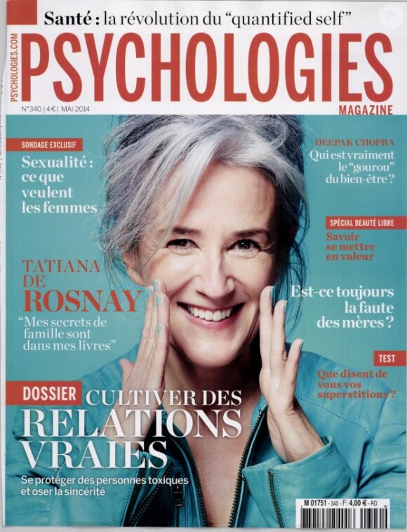 Tatiana de Rosnay s'est confié au Psychologies Magazine, daté de mai 2014.