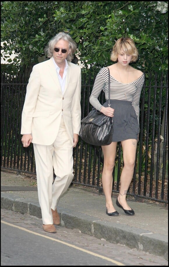 Bob Geldof et sa fille Peaches à Londres, le 2 juillet 2009.