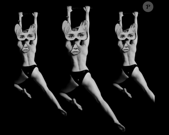 Miley Cyrus ultra-provoc' dans le clip de l'artiste Quentin Jones, dévoilé par le magazine Nowness, le 1er mai 2014.