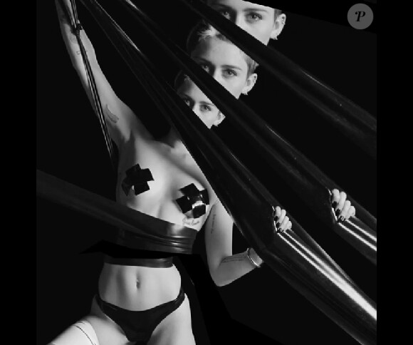 Miley Cyrus ultra-provoc' dans le clip de l'artiste Quentin Jones, dévoilé par le magazine Nowness, le 1er mai 2014.