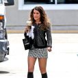 Lea Michele sur le tournage de "Glee" à Burbank, le 1er mai 2014