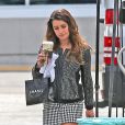 Lea Michele sur le tournage de "Glee" à Burbank, le 1er mai 2014