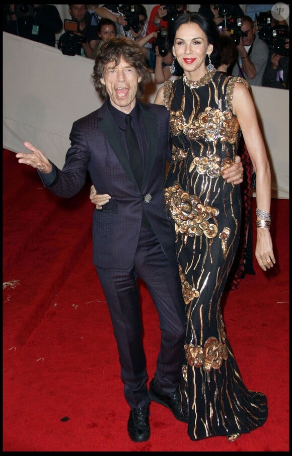Mick Jagger et L'Wren Scott à New York, le 2 mai 2011.