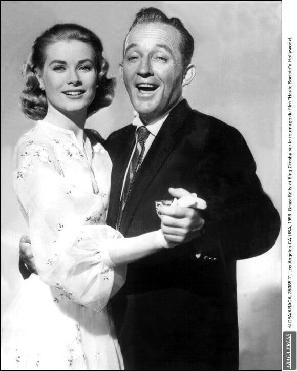 Grace Kelly et Bing Crosby sur le tournage du film Haute Société en 1956.