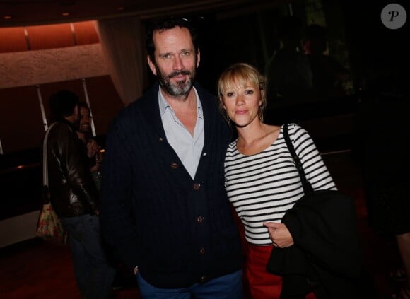 Christian Vadim et sa femme Julia Livage lors de l'avant-première du court métrage Les Limites à L'Elysée Biarritz à Paris le 5 mai 2014