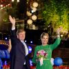Willem-Alexander et Maxima des Pays-Bas prenaient part, le 5 mai 2014 à Amsterdam, aux festivités organisées dans le cadre du Concert de la Liberté pour la Fête de la Libération.