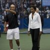 Michelle Obama et James Blake à la Let's Move! U.S. Open tennis clinic de New York le 9 septembre 2011